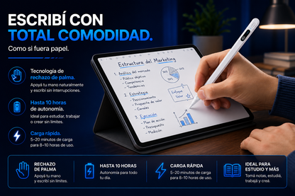 Lápiz Stylus Activo para iPad (6ª-11ª Gen) - Compatible con iPad Pro/Air/Mini