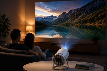 Mini Proyector Portátil Smart WiFi & Bluetooth 4K 130'', HDMI/USB/smartphone/PC