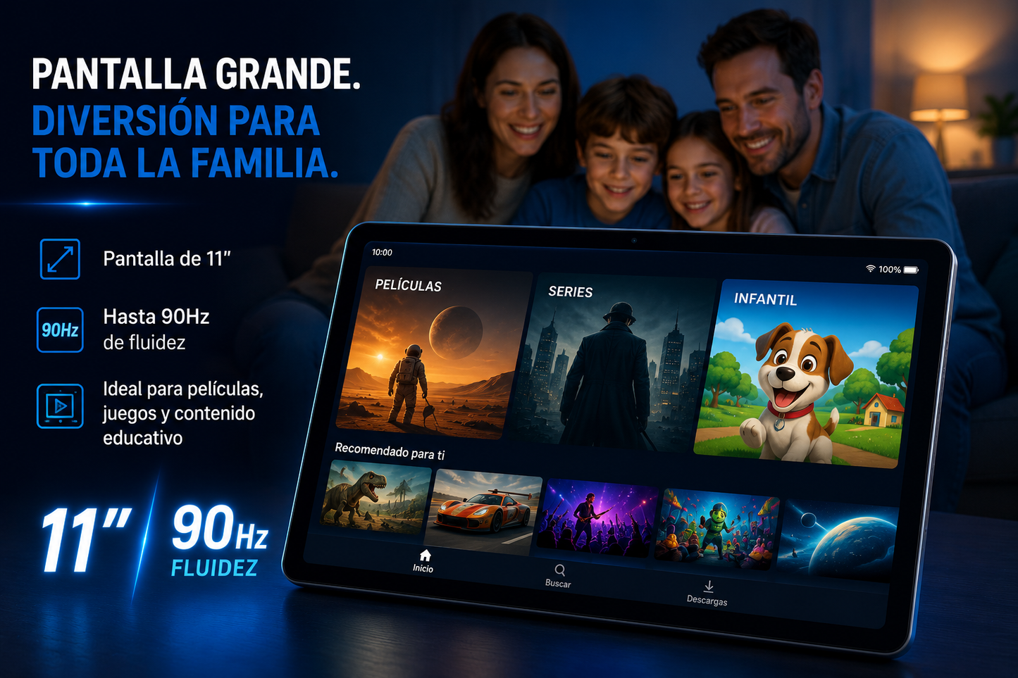 Samsung Galaxy Tab A9+ 11” 64GB - Tableta Android con Pantalla 90Hz y Sonido Dolby Atmos