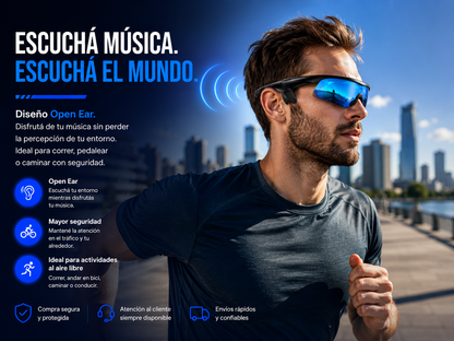 Lentes de Sol con Audio Bluetooth Open Ear