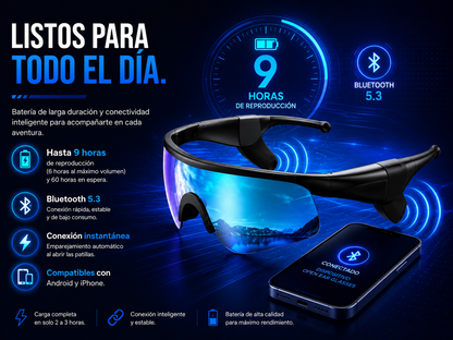 Lentes de Sol con Audio Bluetooth Open Ear